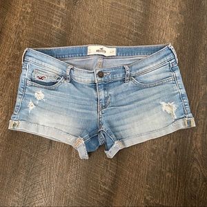 Distressed hollister shorts